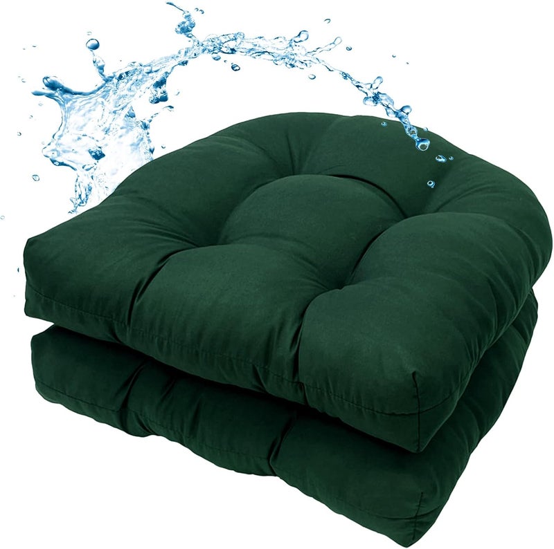 MTMR Water-Repellent Outdoor Chair Cushions Set of 2, 19”X19” Patio Chair Cushions with High Elasticity PP Cotton, Thick Tufted Outdoor Patio Furniture Cushions, Seat Cushions for Outdoor Furniture - Image 1